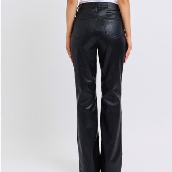 Judy Blue Tummy Control Faux Leather Bootcut - Picture 4 of 4